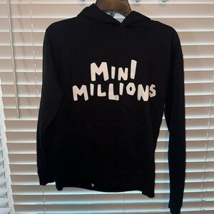 Black Mini Millions Child Large Unisex pullover Hoodie